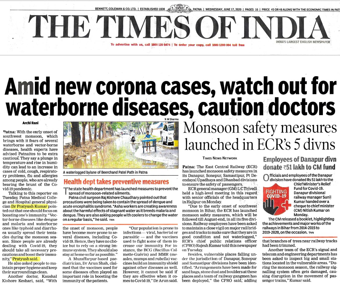 Waterborne disease caution - The Times of India